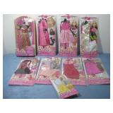 Nine NIP Barbie Fashion Pack Sets