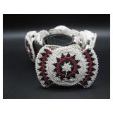 Vtg. Dead Pawn Beaded Concho Belt