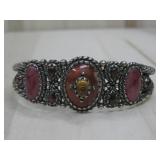 Vtg S.S. Carolyn Pollack Cabochon Bracelet See:
