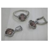 Sterling Sterling NOS Ring & Pendant Set