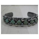 SS SW VTG Cuff Bracelet Hallmarked 48.5gms T.W