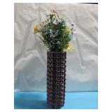 Ceramic Vase W/ Artificial Plant 19' Tall See Info