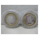 (2) Route 66 Casino Chicago $10 Gaming Tokens