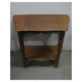 VTG Wooden Two Tier Side Table Observed Wear