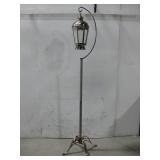 79'Wrought Iron Floor Standing Pole & Lantern