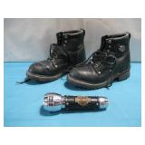 Harley Davidson Boots Sz 9.5W & Harley See Info