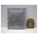Two Punched Tin Mexican Picture Frames See Info