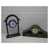 Two Vtg Style Metal Clocks See Info