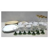 Corelle, Corning, & Assorted Plates & Glasses