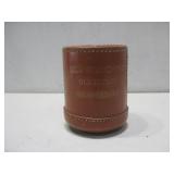 Vtg Leather Dice Cup Ft. National Distillers