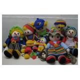 (7) Knitted Dolls Largest 16' Tall