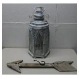 Decorative Lantern & Arrow Wall Hook See Info