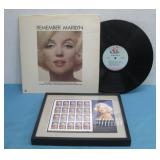 Marilyn Monroe Record & Stamp Sheet