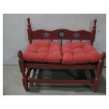 Wooden Red Bench See Info