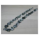 Green & White Polished Beaded Strand