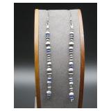 Southwest Sterling Pearl Dangle Earrings