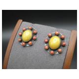 SW Sterling Cluster Earrings Hallmarked Sterling