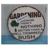 NIP 8'' Metal Hanging Garden Sign