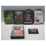 (6) Vintage Sega Genesis Game Cartridges