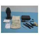 Blue Microphone & Stand, Emergency Blanket & More
