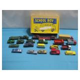 School Box W/ Matchbox & Made By Lesney Cars