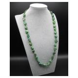 Sterling Silver Gaspeite Beaded Necklace See Info;
