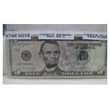 (1) Fancy Serial Number 92.3% $5 Star Note See Inf