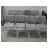 Eight Stackable Office Chairs 16' x 18' x 30'