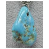 Turquoise Gemstone Pendant Necklace See Info