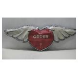 Vtg Style Metal & Wood Order Sign 50' x 16' See