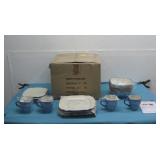 New 10pc Temptations Floral Lace Dinnerware Set