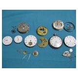 Vtg Pocket Watch Parts & Pieces Untested