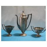 Vtg Sheffield Creamer Sugar Bowl & Pitcher Set See