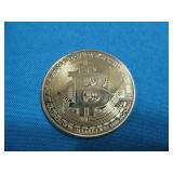 Gold Tone Bitcoin Novelty Token