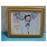 Framed Betty Boop Calendar Print See Info
