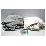 (2) Curtain Sets & Heavy Duty Curtain Hooks See