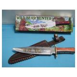 NIOP 14' Chipaway Wild Bear Hunter Knife & Sheath