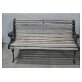 Wood & Metal Outdoor Bench See Info