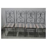 (4) Vtg Metal & Wooden Chairs See Info