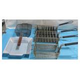 (4) Commercial Deep Fryer Baskets & More