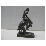 Vtg Metal Cowboy Figurine 11' Tall