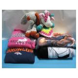 NFL Broncos Hoodie Sweatshirt, Two Knitted See
