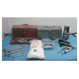 Two Metal Tool Boxes & Assorted Tools & Equipment