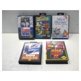 (5) Vintage Sega Genesis Game Cartridges