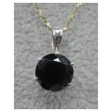 SS Black Onyx Pendant 1/20 14KGF Chain See Info