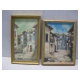Heavy Texture Framed Passageway Paintings