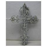 Ornamental Distressed Cross Wall Decor