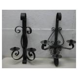 20' Vtg Wrought Iron Wall Sconces, Observed Wear