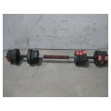 Aokeou Adjustable Dumbbell & Barbell Set