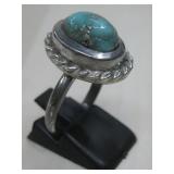 S.S. Vtg N/A Hallmarked Turquoise Ring